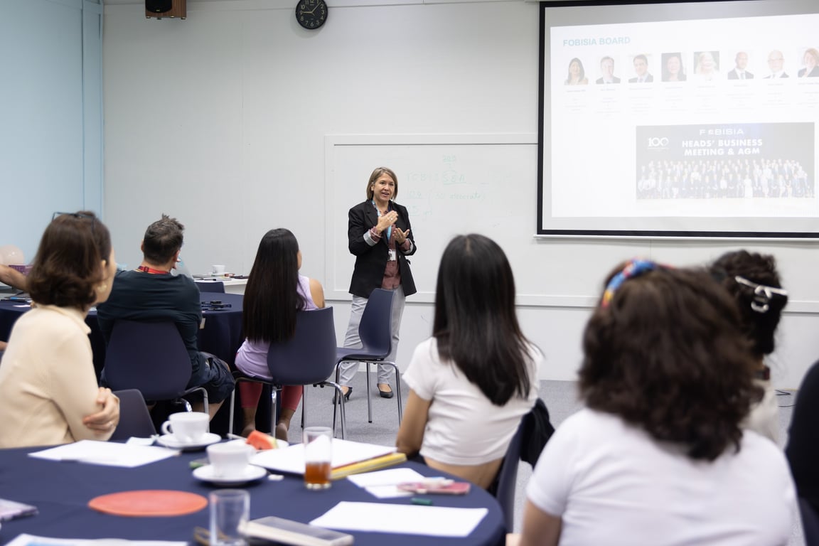 Parents attending a workshop on the FOBISIA and Juilliard programmes.