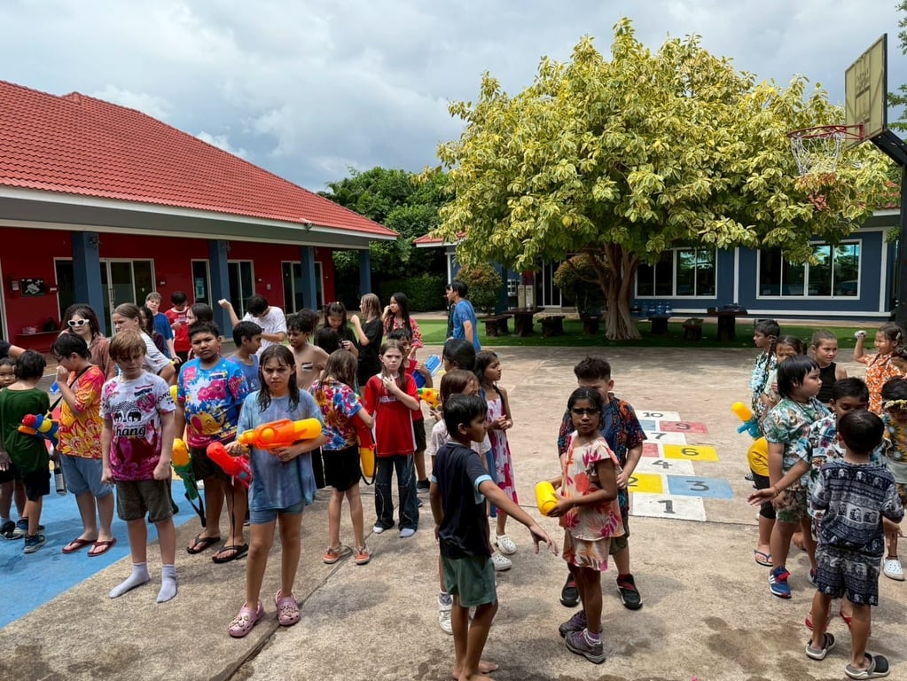 Students participating in Songkran Celebrations.