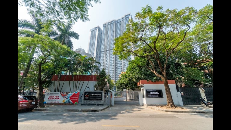 Main entrance gate of Singapore International School.