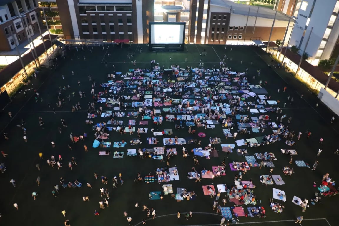 The Friends of Tanglin parent group hosted an Outdoor Movie Night on campus as 1300 of the Tanglin community came together