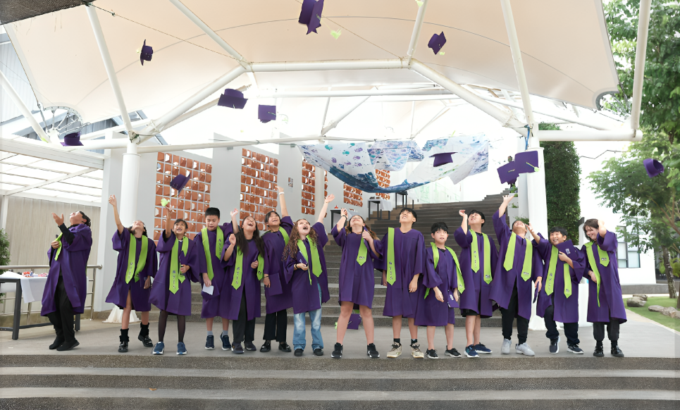 Graduates celebrate achievements with joy and pride.