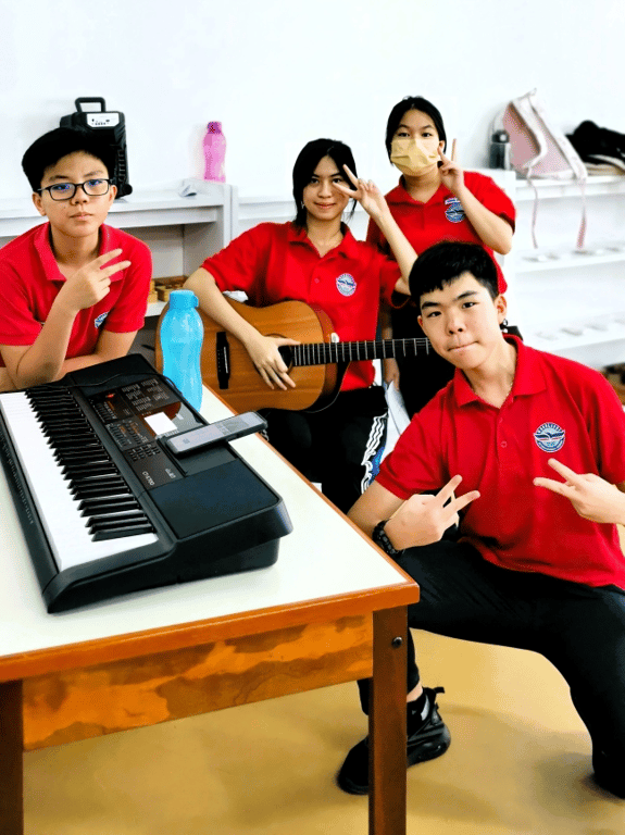 Music Club students strike a chord with creativity during co-curricular activities.