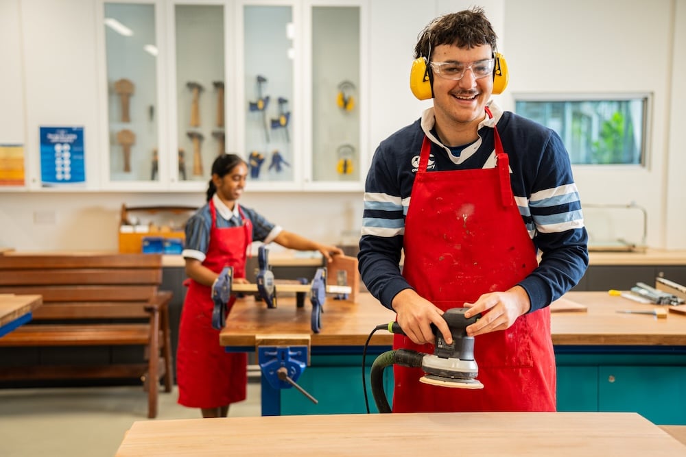 Secondary student in AIS' Creative Hub