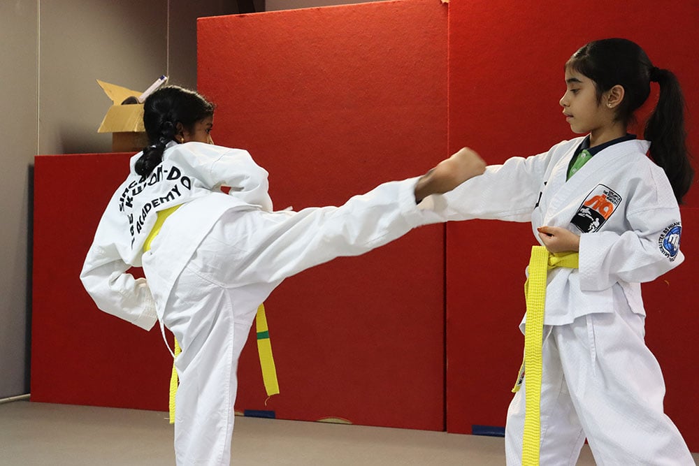 Students practising in the Martial Arts program