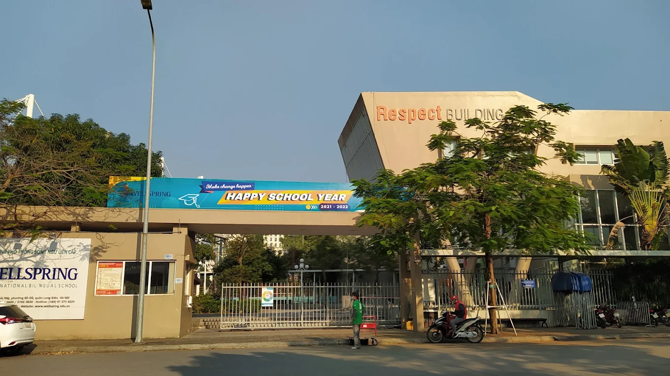 Entrance view of Wellspring Hanoi International Bilingual School campus.