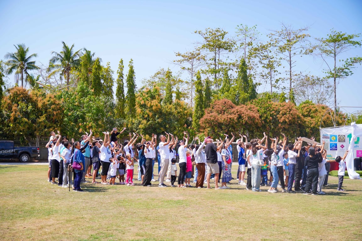 The UDIS community at an event celebrating the 10 year anniversary of the school.