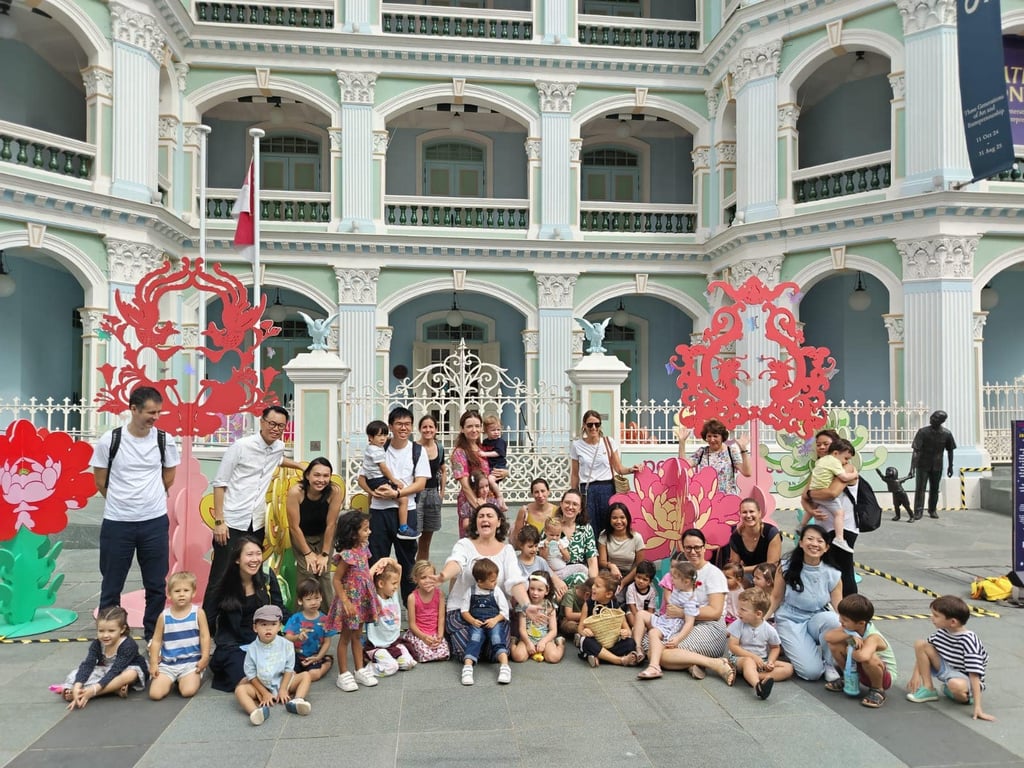 The school community exploring Peranakan culture at the museum.