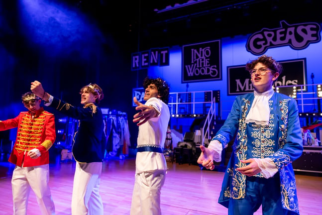 Student performing in the school's 'Broadway Nights' show.