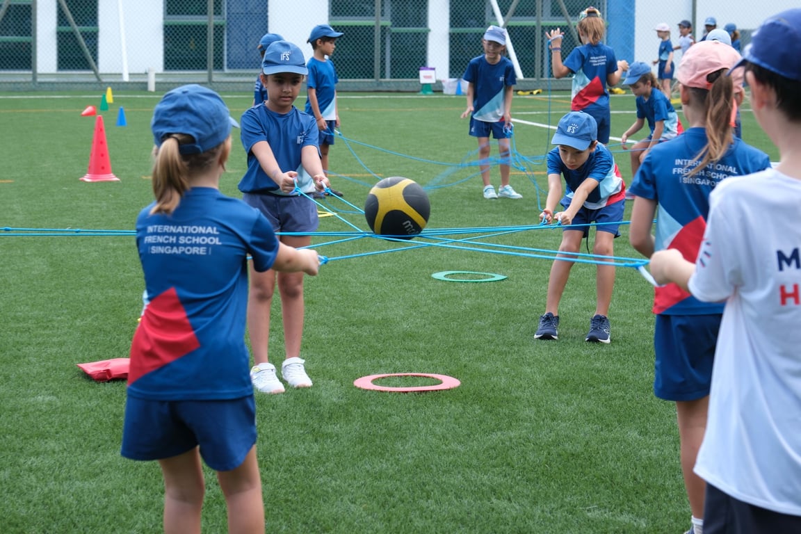 CEL Students participating in Sports Day on the school sports pitch