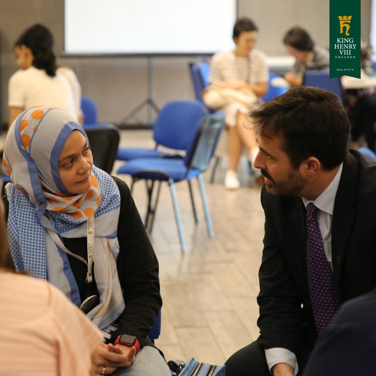 Parent tea session highlighting partnership with Christ College Brecon.