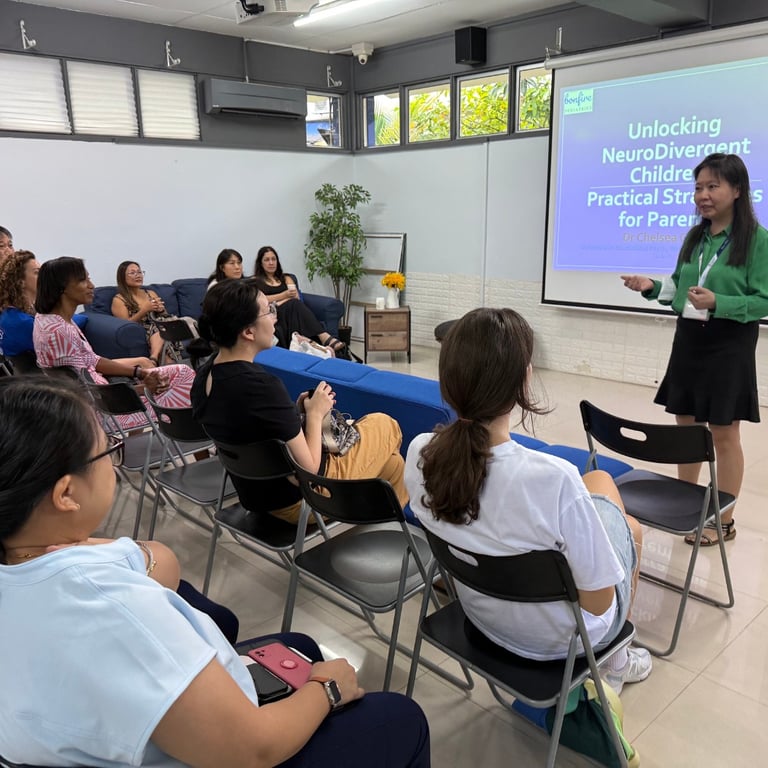 Dr. Chelsea Chew from Bonfire Pediatrics came to campus to deliver a parent workshop, in an event organised by the PTF