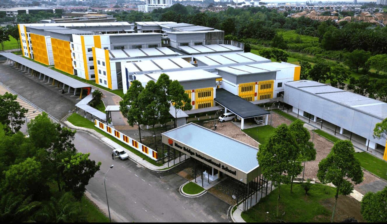 Aerial view of New Bridge International School’s campus.