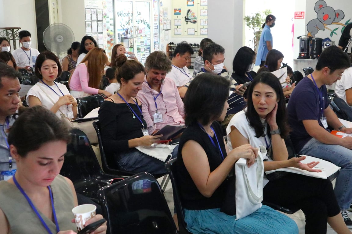 Parents attending the Open Day at the Soi 20 Campus.
