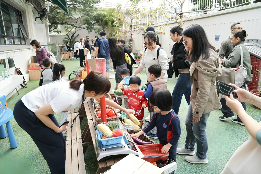 Children explore healthy living through hands-on activities.