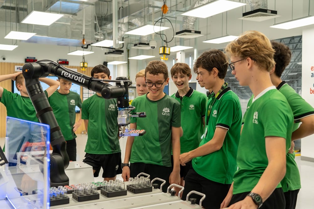 GESS Students visiting Bosch Rexroth as part of the BeyondClassrooms Programme