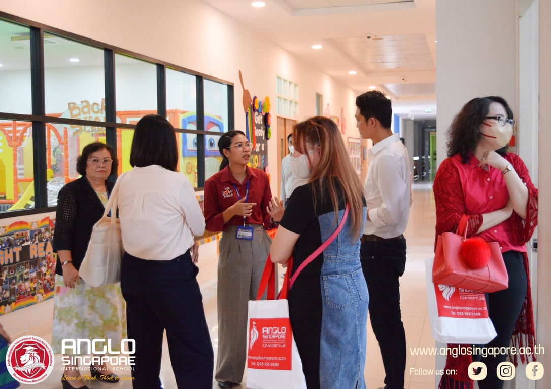 Prospective parents touring the school during Open day.