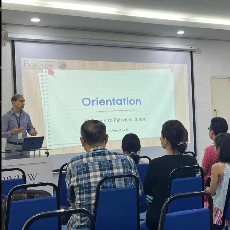 Students accompanied by their parents for the Orientation.