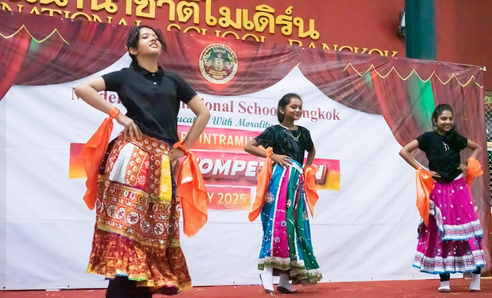 A traditional dance performance highlights cultural celebration on campus.