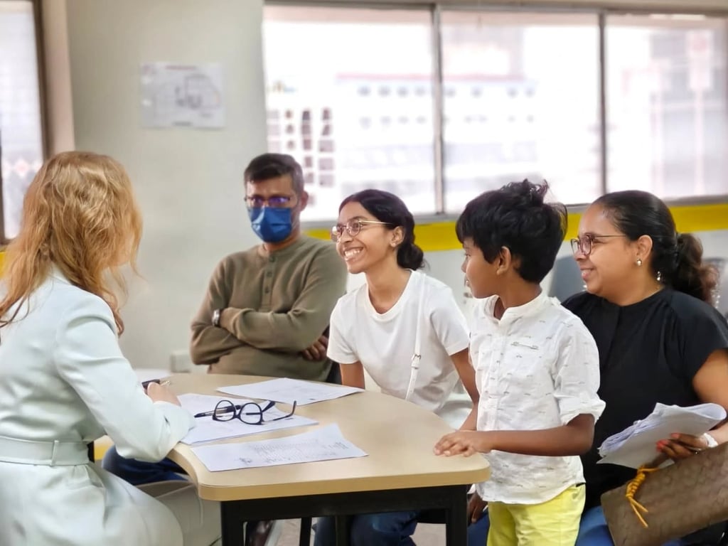 Parent teacher conferences at the school.
