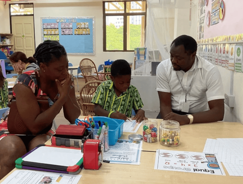 Kids showing parents what they learnt in one of the learning Journey sessions.