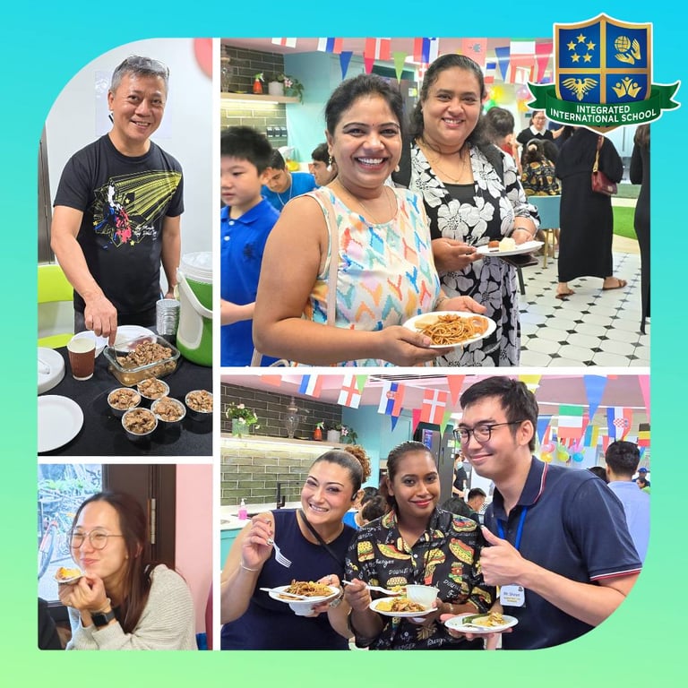 Parents joined the campus to help run the International Food Fair, an event to celebrate the school's diverse community.
