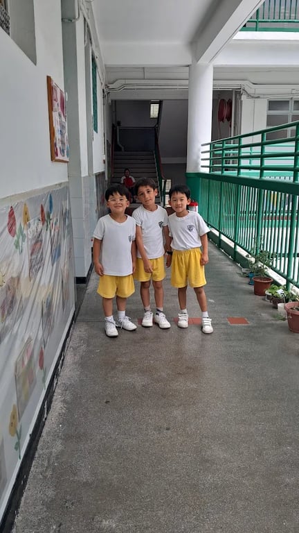 Students posing during recess.