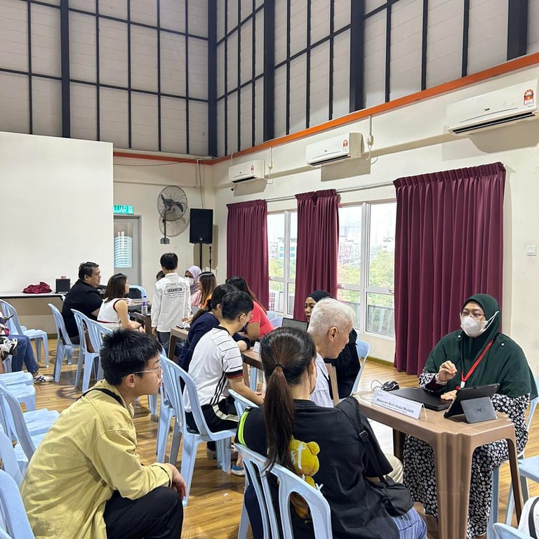 International students and parents gathering for Parent-Teacher Conferences (PTC).
