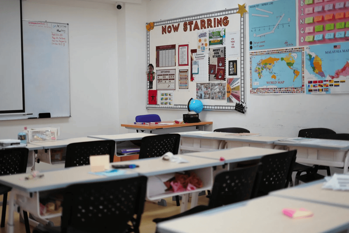 A well-equipped and inviting classroom at IISS, designed to support interactive learning and student engagement.