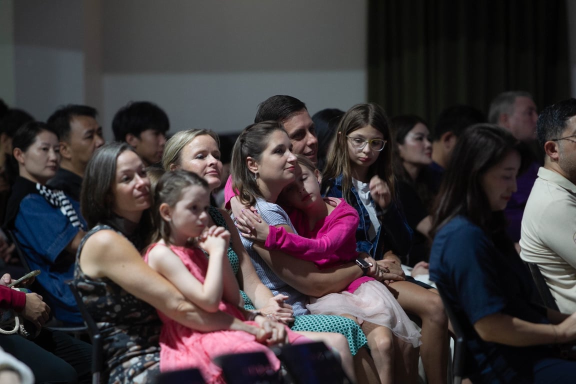 Families attending one of the middle school events.