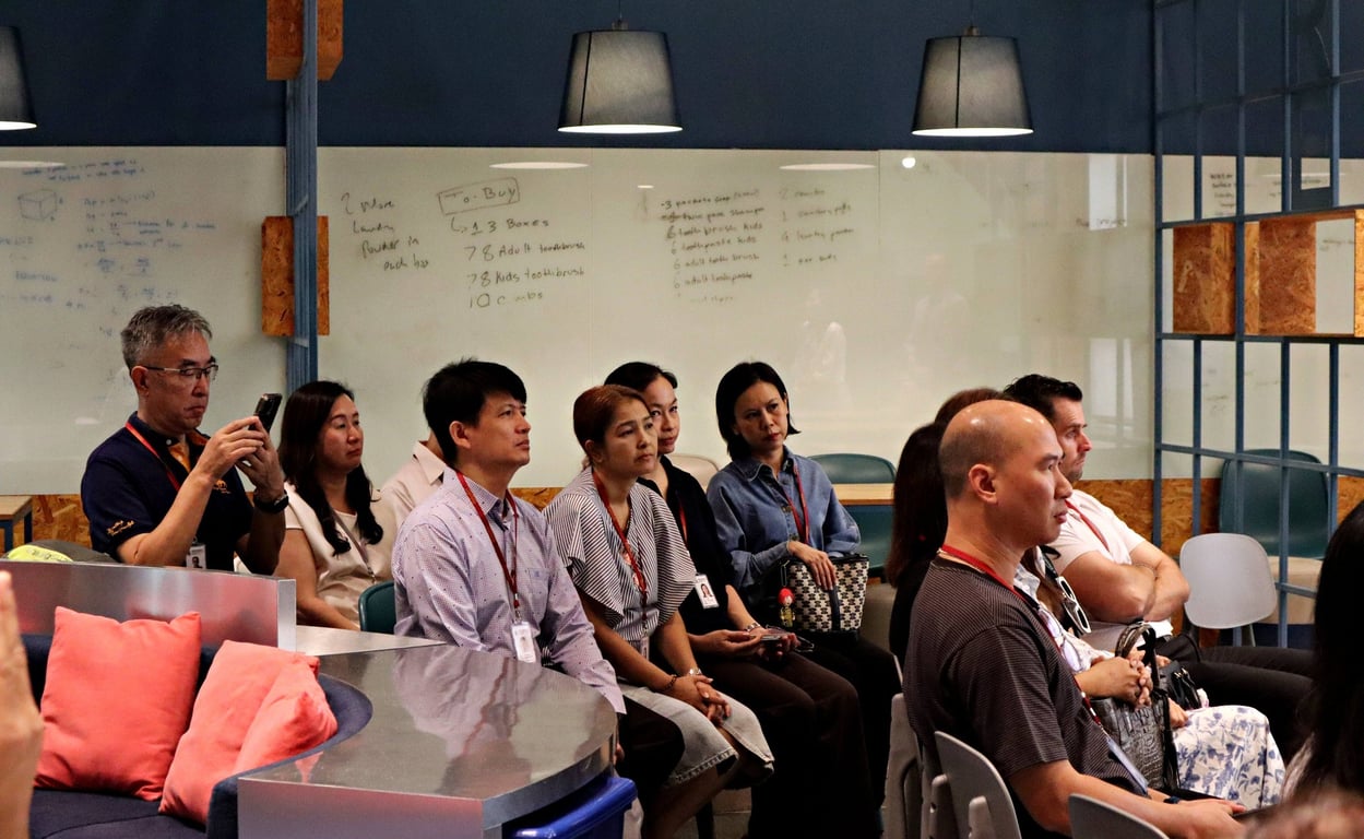 Parents engage in workshops to support children’s learning journey.