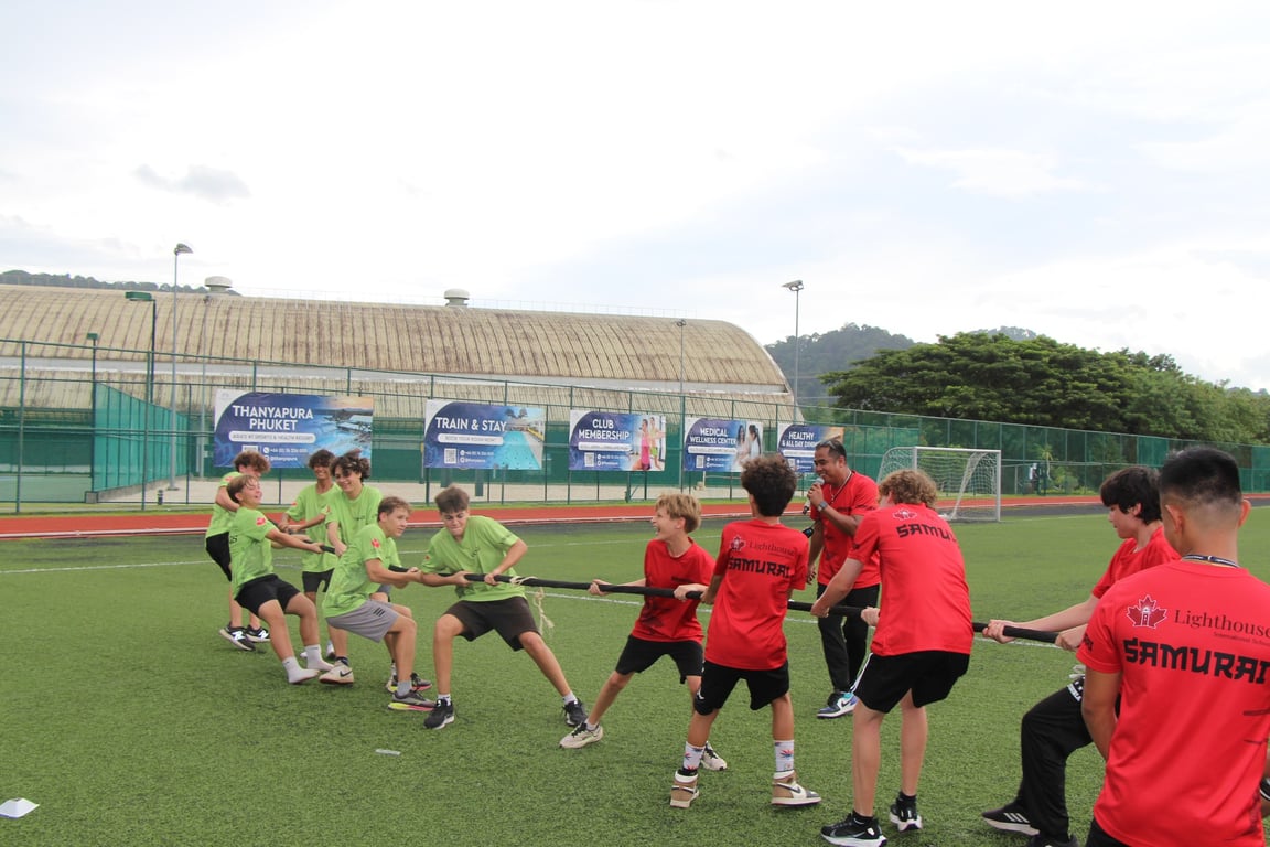 Tug-of-war challenge during Lighthouse Sports Day.