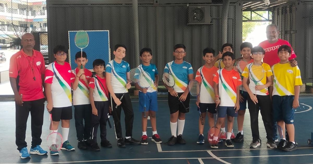 The school athletes who participated in the recent Inter-House Badminton competition.