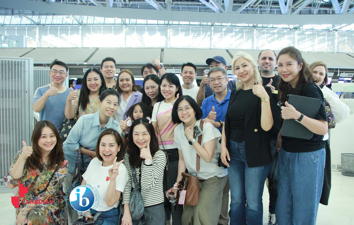 Parents sending warm wishes as students depart for Canada exchange.