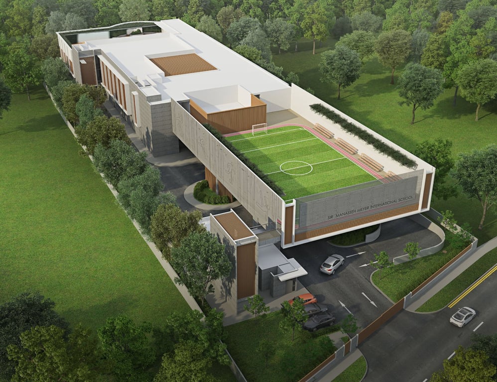 An aerial view of the SMMIS campus.