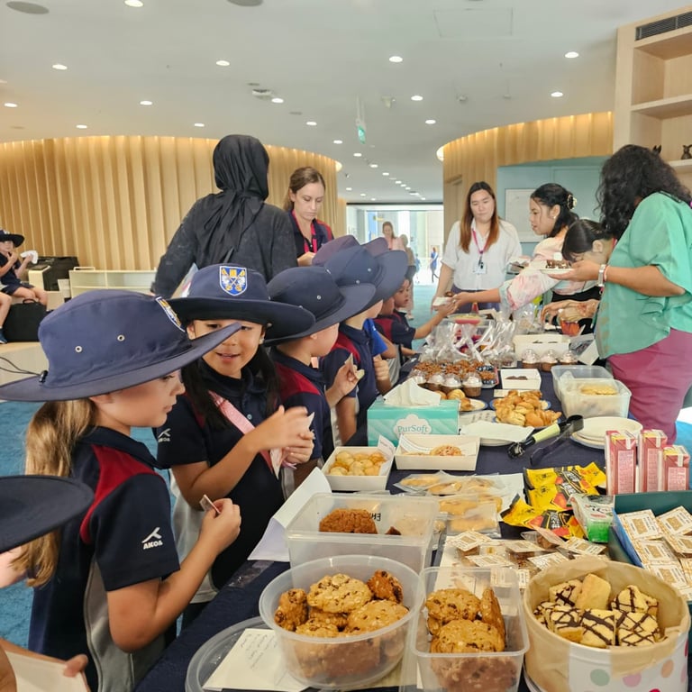 The school community held a bake sale on Global Be Well Day, with the donations going to Club Rainbow who support children with chronic illnesses and their families. 