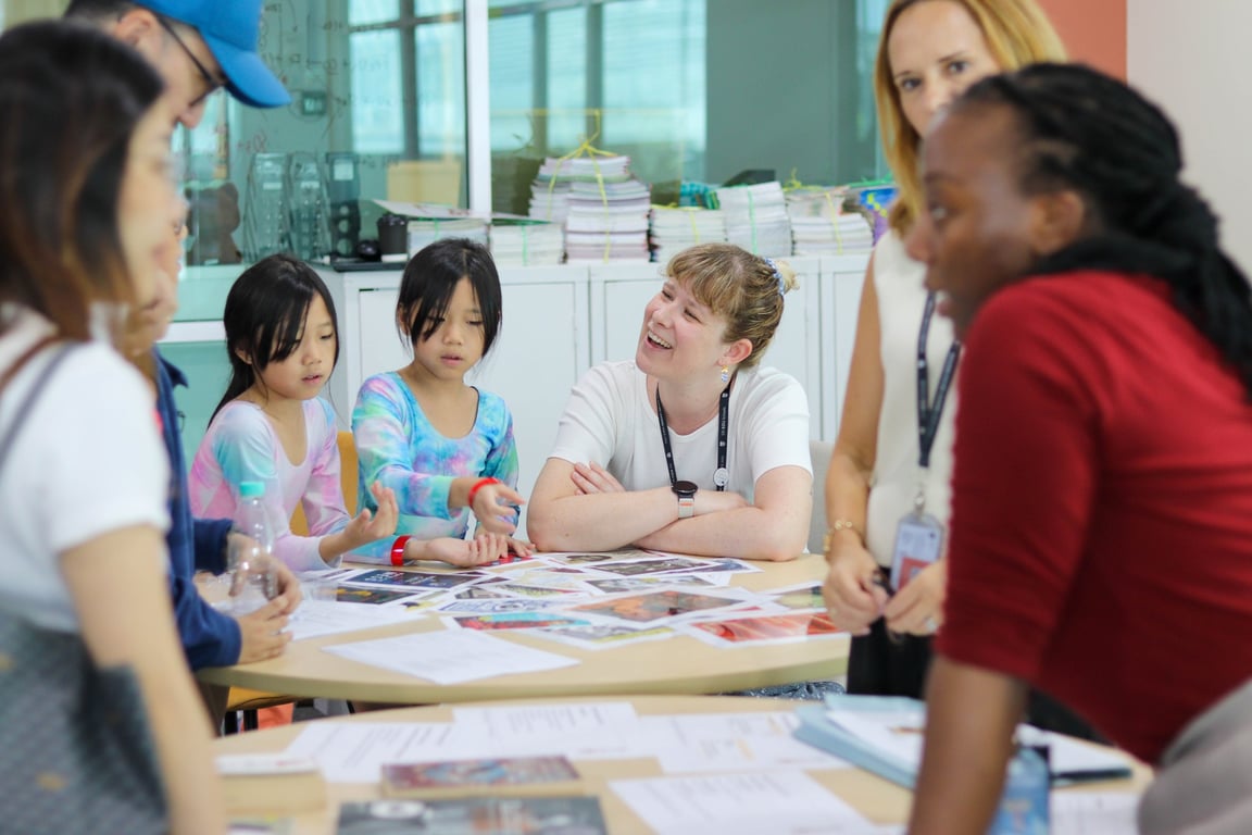 Parents join the classroom during the Whole School Open Day, a day filled with learning activities.