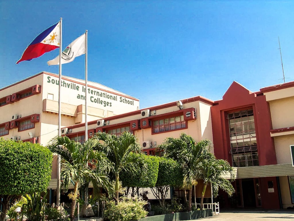 Exterior view of Southville International School and Colleges main building.