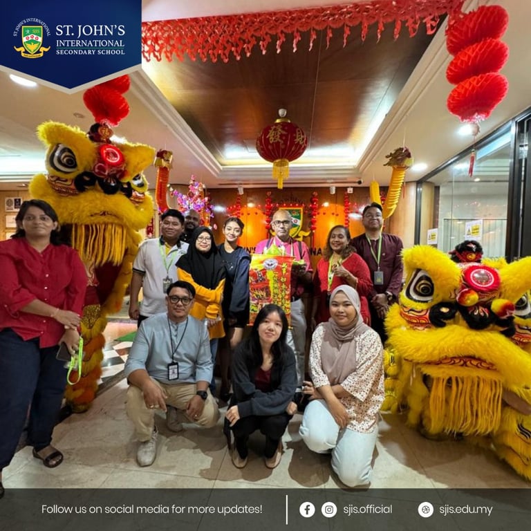 Lunar New Year celebrations at the school involved a Lion Dance