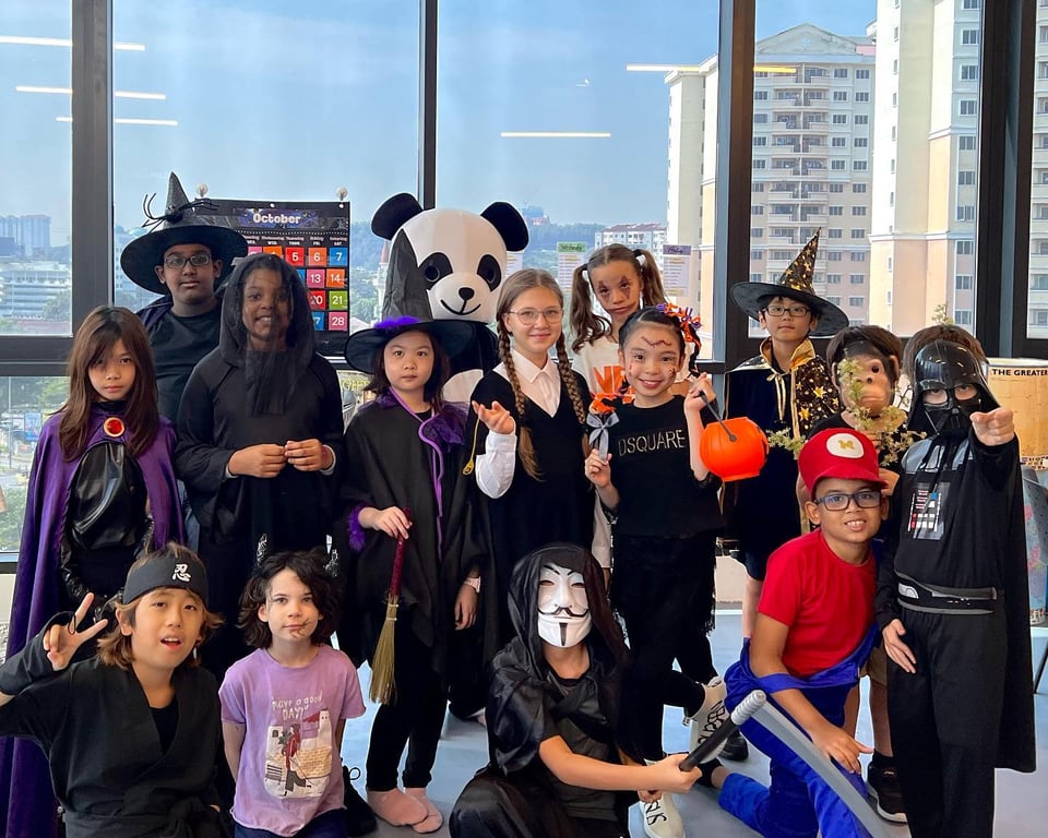 Students dress up in their favourite halloween costumes to celebrate on campus.