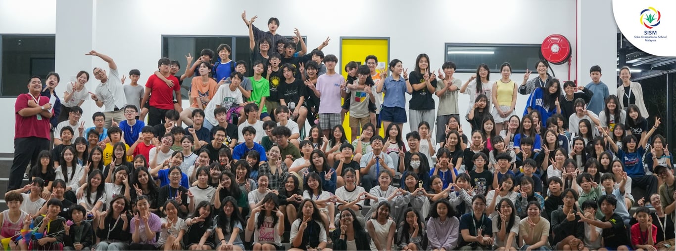 Students of the Boarding house celebrate after the Talent Show event.