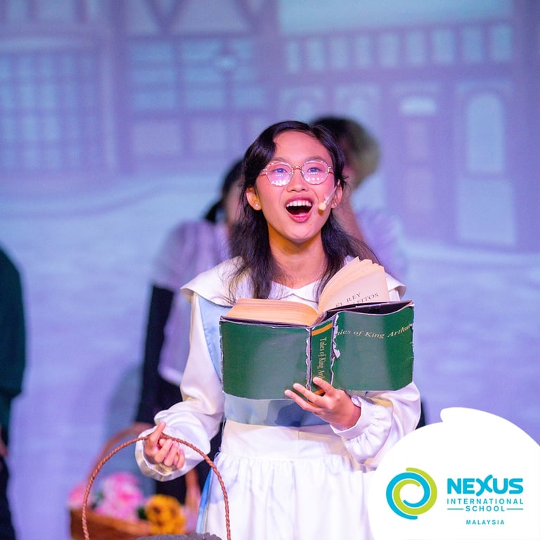 The Secondary school students performing during the 'Beauty and the Beast' production