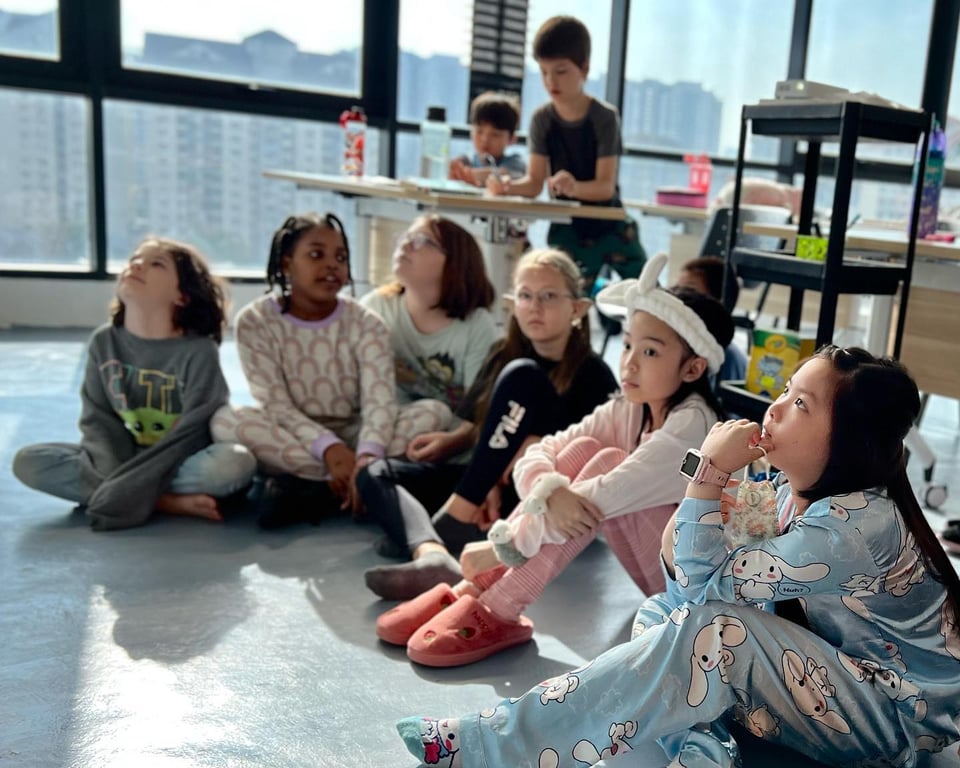Its Pyjama Day as part of Spirit Week, where students and teachers dress up each day according to the daily theme.