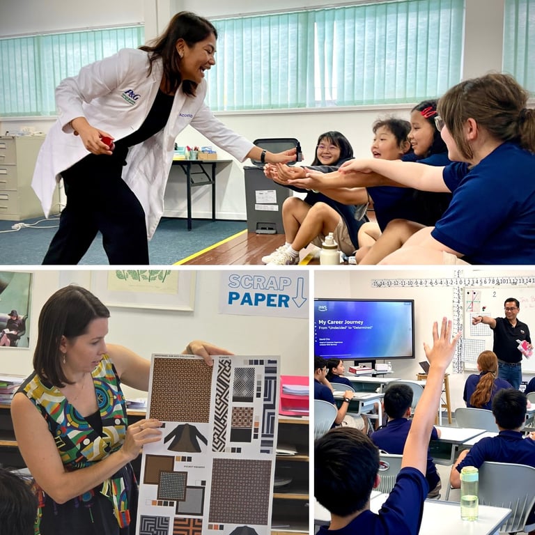 Parents took time out of their busy schedules to share their expertise, answer questions, and give the Middle School students a glimpse into their real-world careers as part of Career Day.