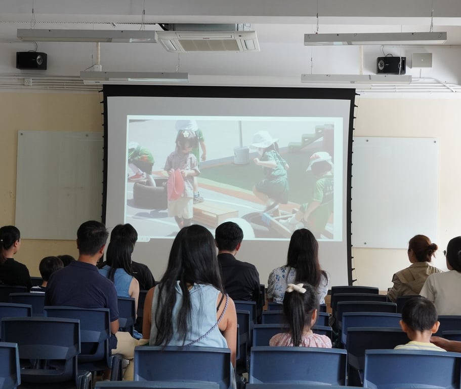 Parents attending an open day at ICHK Primary campus.