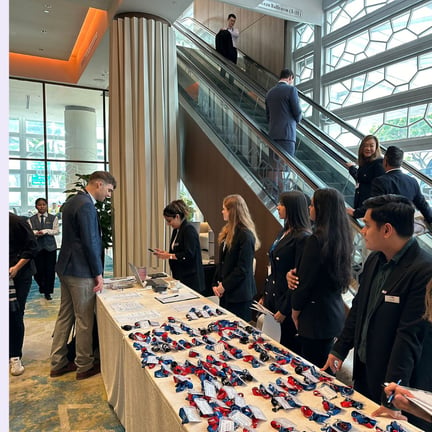 A group of Westbourne's IB Diploma Programme students assisting at the  inaugural Sustainability Dialogue event held in Singapore