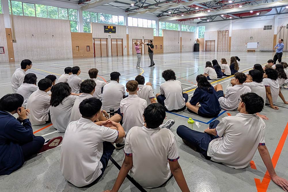 As part of the school's pastoral programme, year 12 students took part in a self-defence session.