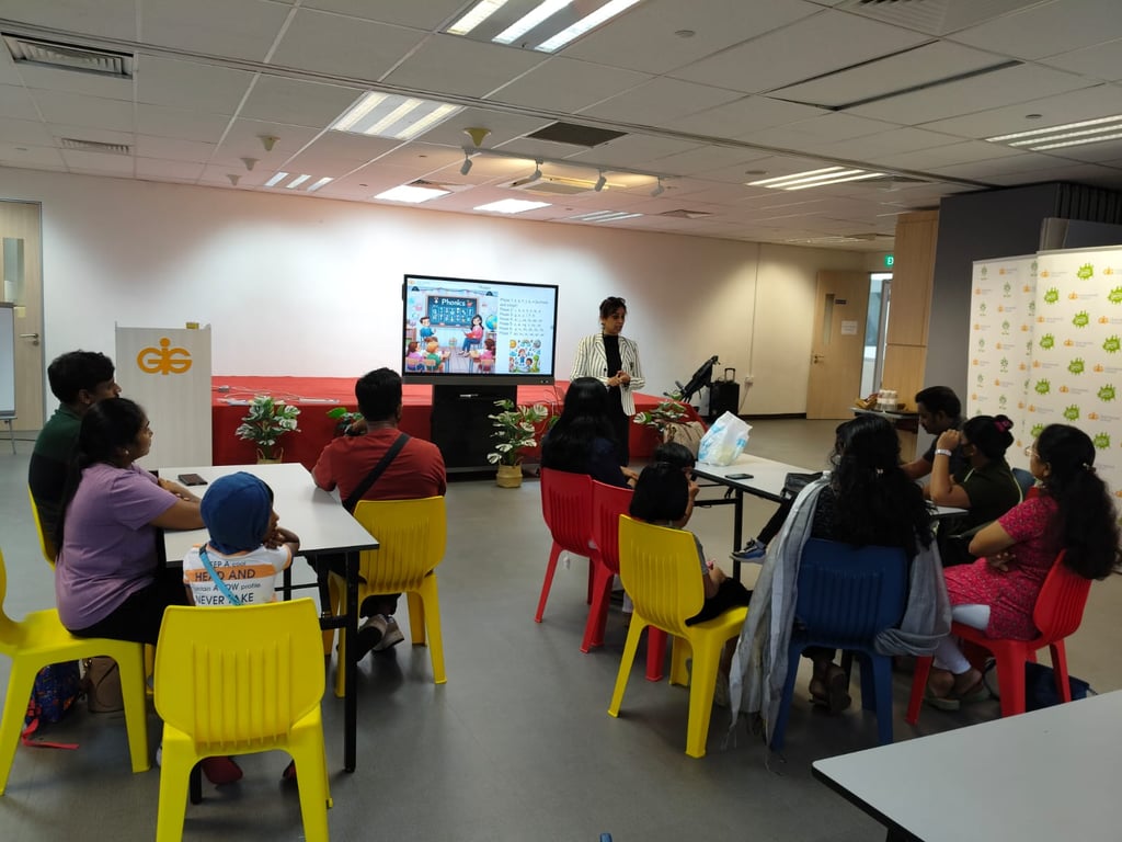 Parents and students attend Phonics workshop to help make reading fun and engaging.
