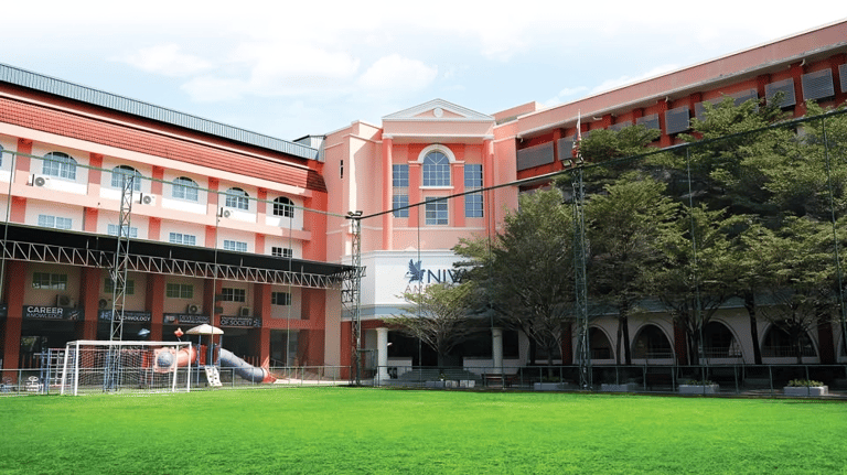 A welcoming view of the NIVA American International School campus and grounds.