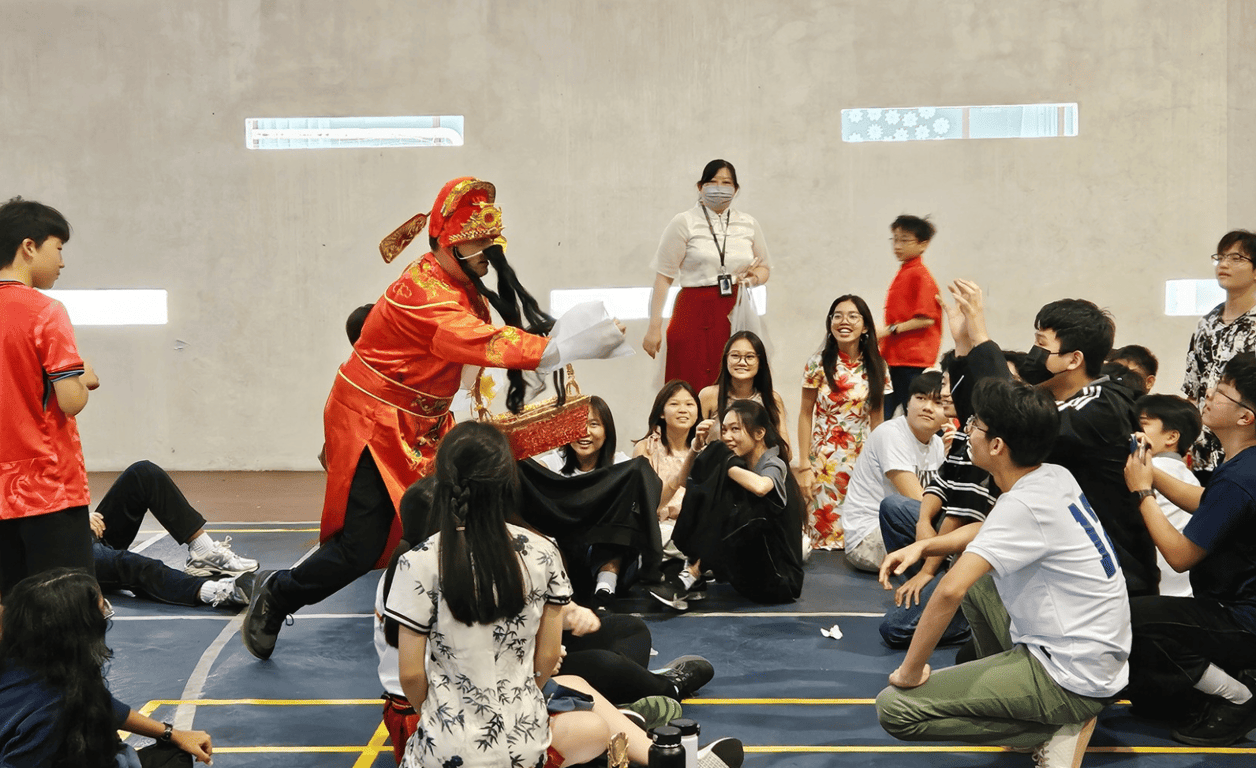 The international school community celebrating Chinese new year.