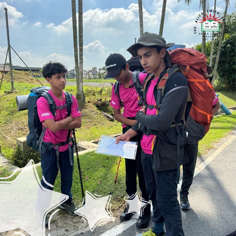 Year 10 students participate in their Bronze Duke of Edinburgh’s International Award Practice Adventurous Journey at MAEPS, Selangor.